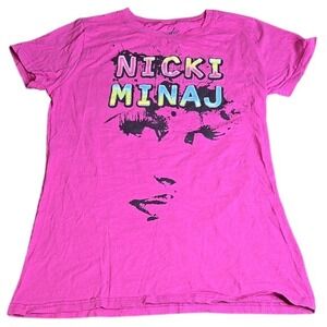 Bravado Nicki Minaj Graphic‎ Tee, Pink, Womens Size Large